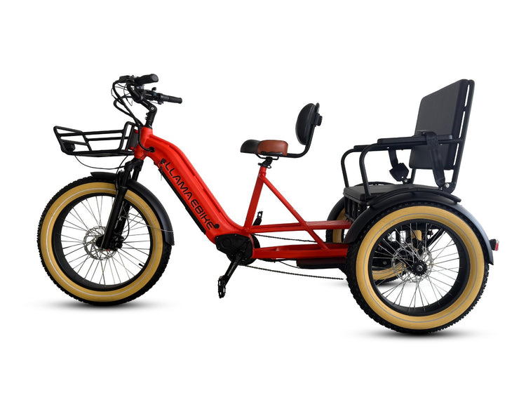 LLAMA CT12 Passenger Fat Tire 2-Seater Electric Trike