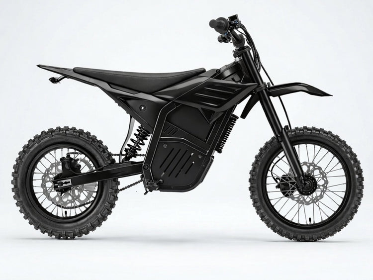 Black electric bike sideview