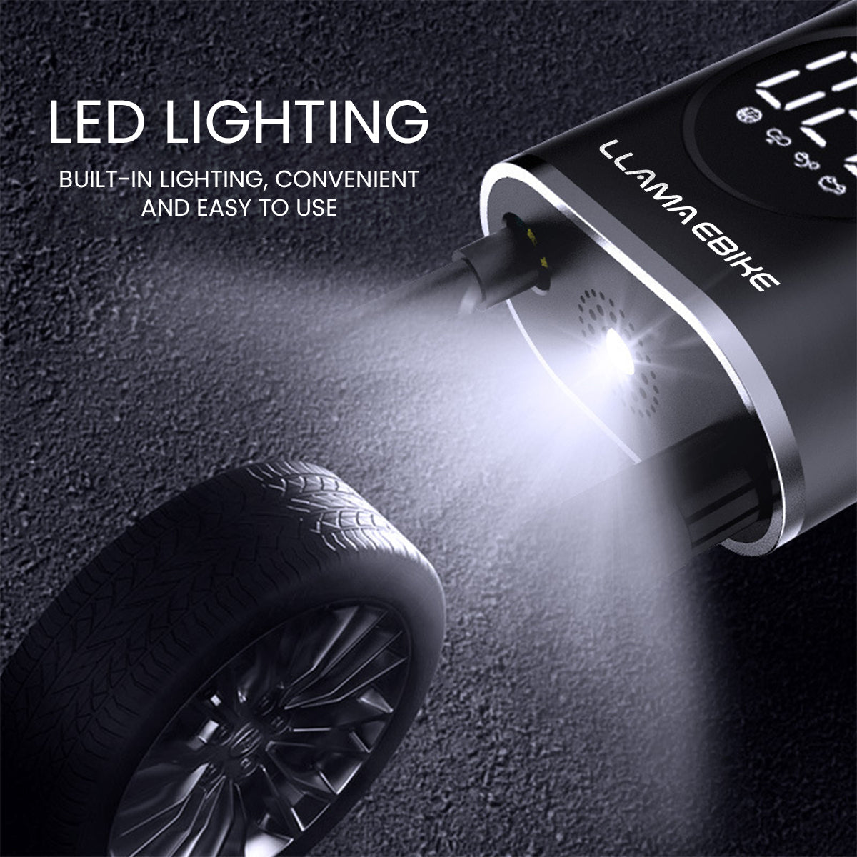 LLAMA TRIKE Portable Rechargeable Air Pump for Car Bicycle and Motorcycle Tires