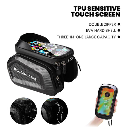 LLAMA TRIKE Waterproof Front Frame Bag with Phone Holder