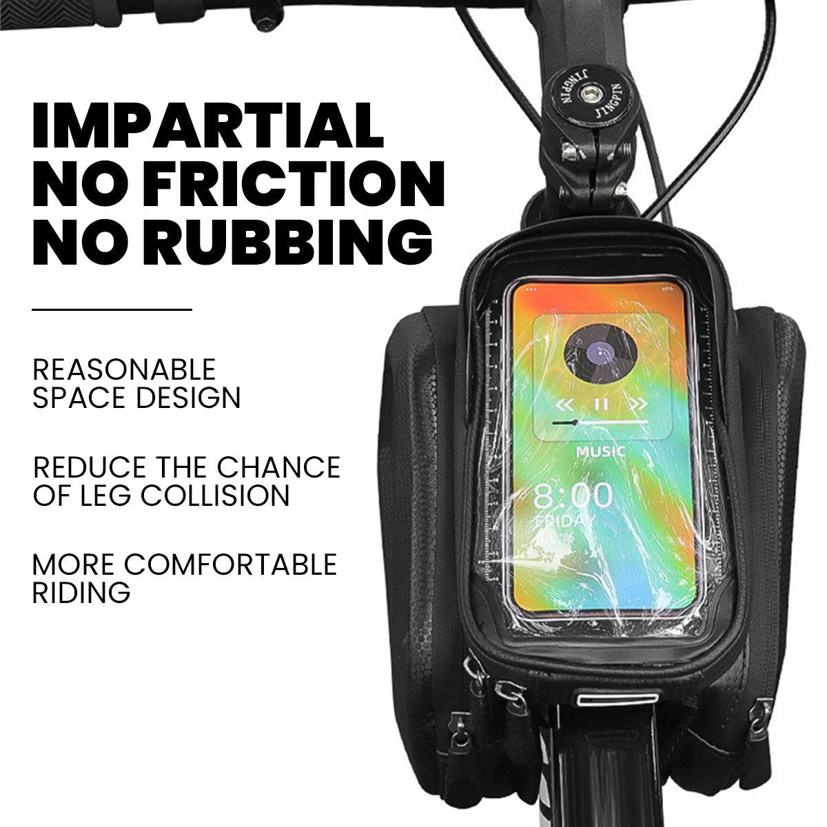 LLAMA TRIKE Waterproof Front Frame Bag with Phone Holder