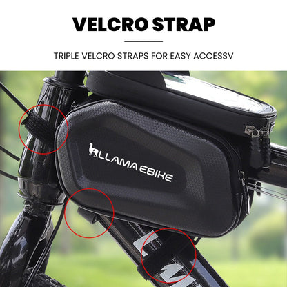 LLAMA TRIKE Waterproof Front Frame Bag with Phone Holder