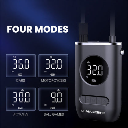 LLAMA TRIKE Portable Rechargeable Air Pump for Car Bicycle and Motorcycle Tires