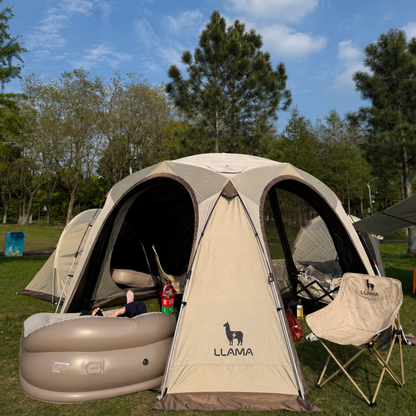 LLAMA Folding Carbon Steel Camping Chair