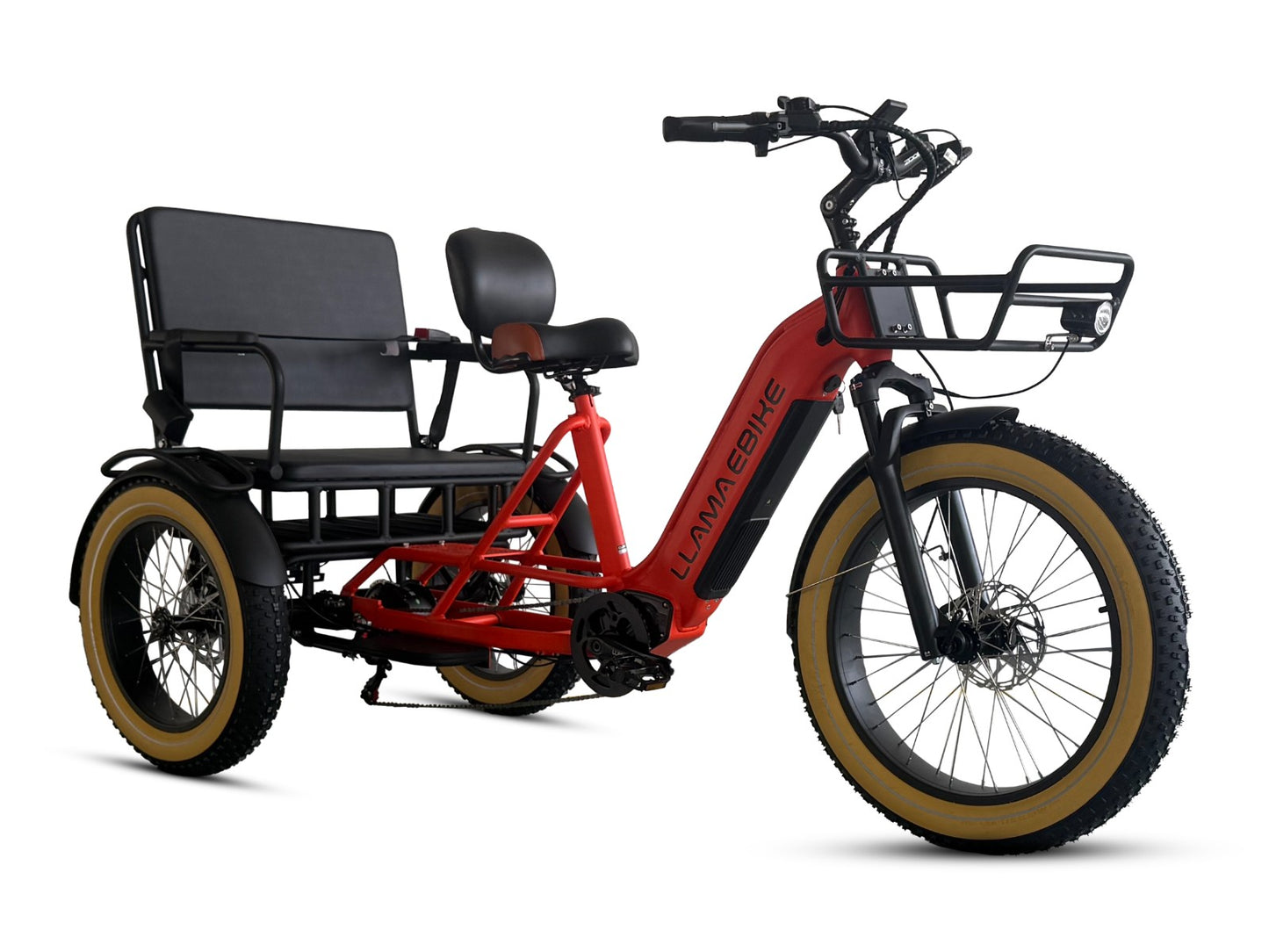 LLAMA CT12 Passenger Fat Tire 2-Seater Electric Trike