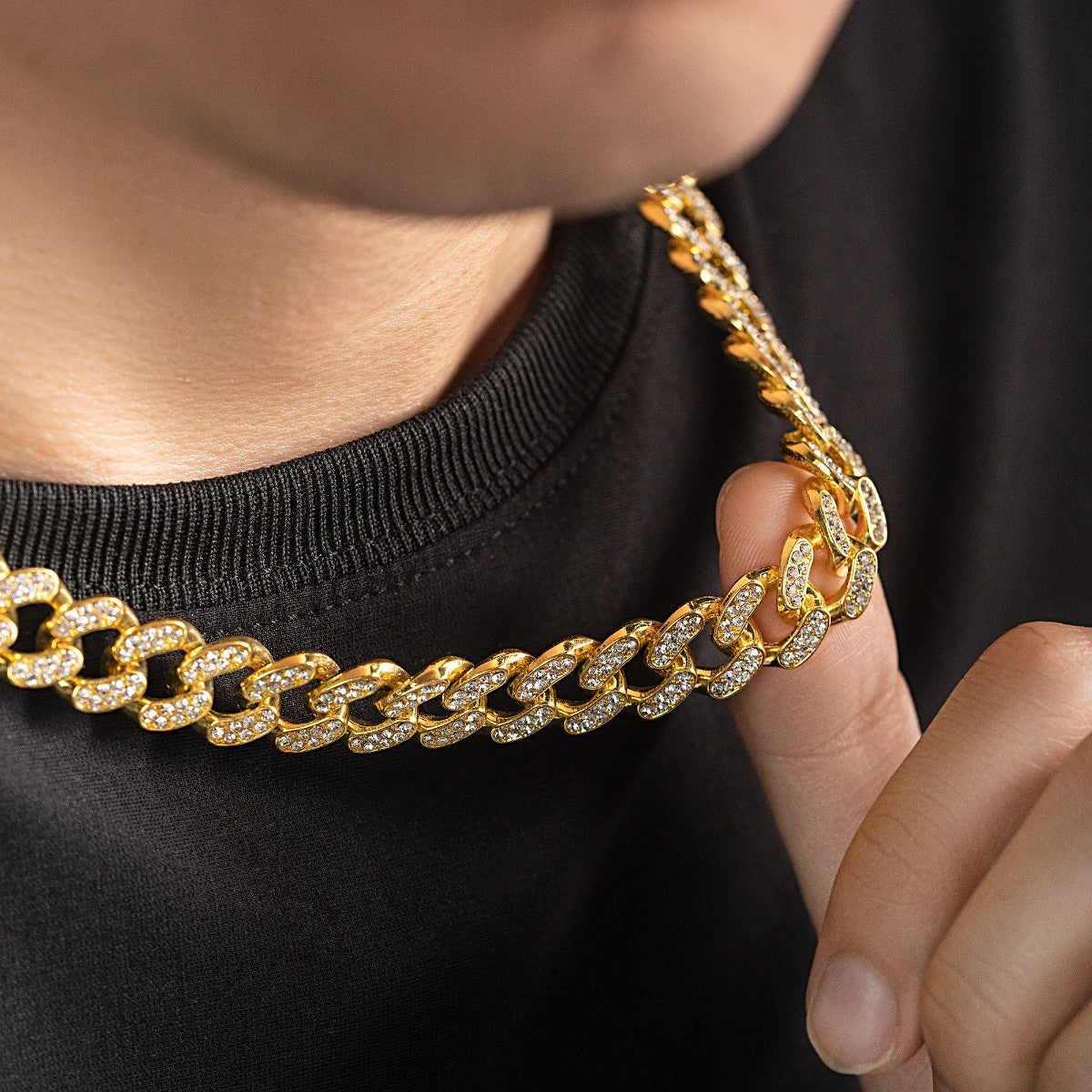Llama The "Patriot" Iced-Out Cuban Link Chain